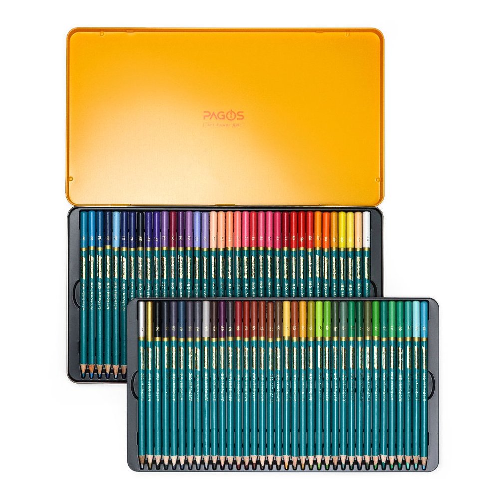 Pagos 72 Colored Pencils Set Premium Art Gift Box - Picture 3 of 8